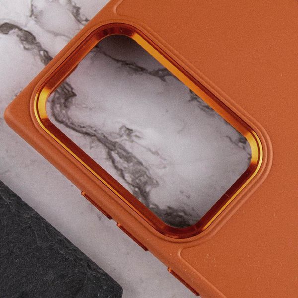 TPU чохол Bonbon Metal Style для Samsung Galaxy S24 Ultra Помаранчевий / Papaya 284986 фото