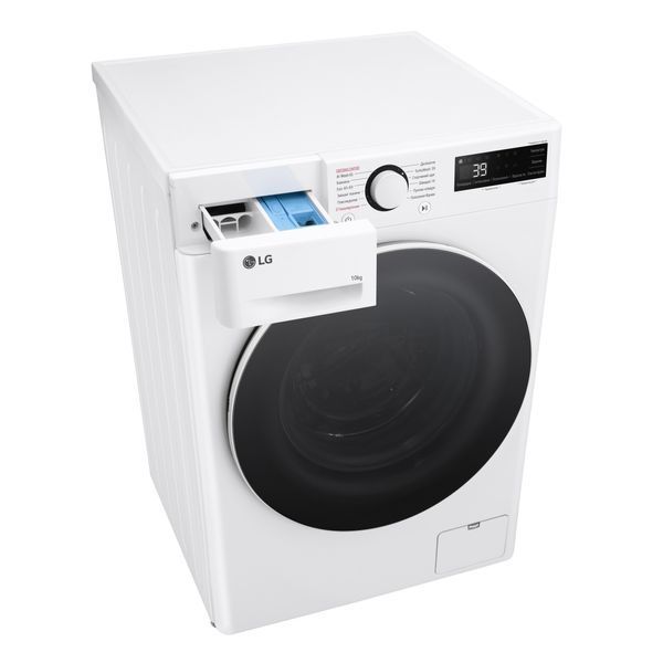 Пральна машина LG фронтальна, 10кг, 1400, A, 57см, дисплей, пара, інвертор, білий 399903 фото