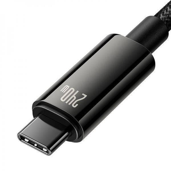 Cable Baseus Tungsten Gold Type-C To Type-C 240W (CAWJ040001) 1m Black 276756 фото