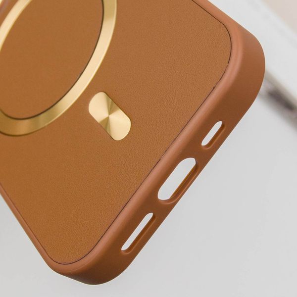Шкіряний чохол SnapCase with MagSafe для Apple iPhone 14 Pro (6.1") Brown 328992 фото