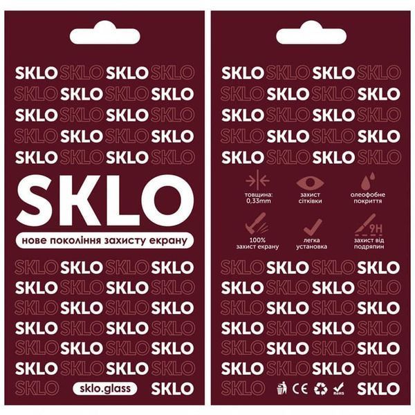 Захисне скло SKLO 3D для Oppo A76 4G / A96 4G / A36 4G Чорний 339511 фото