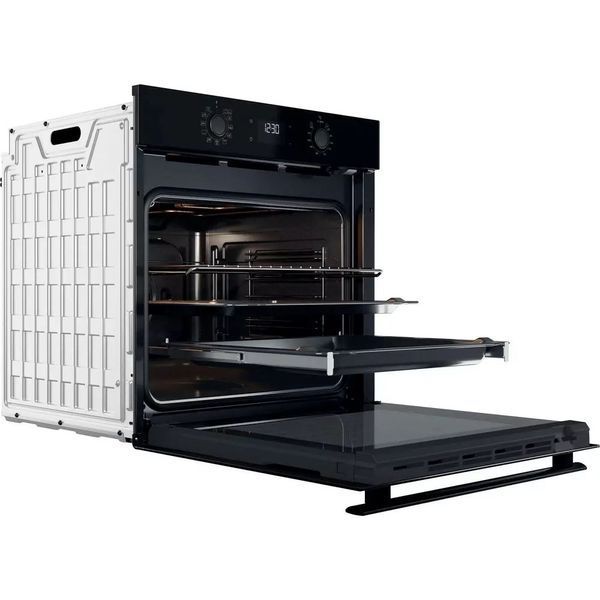 Духова шафа Whirlpool електрична, 71л, A+, дисплей, конвекція, телескопічні напрямні, чорний (OMR58HU1B) 371475 фото