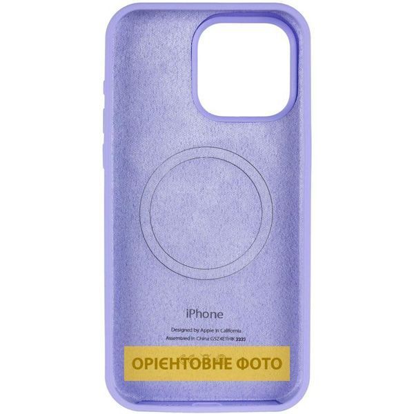 Чохол Silicone Case (AA) Logo with MagSafe для Apple iPhone 17 Pro Max (6.9") Бузковий / Dasheen 393030 фото