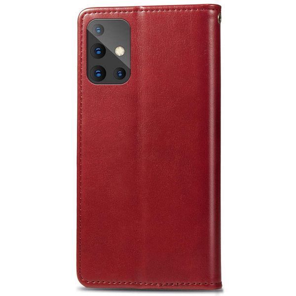 Кожаный чехол книжка GETMAN Gallant (PU) для Samsung Galaxy A51 Красный 285412 фото