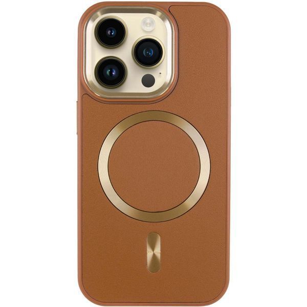 Шкіряний чохол SnapCase with MagSafe для Apple iPhone 14 Pro (6.1") Brown 328992 фото