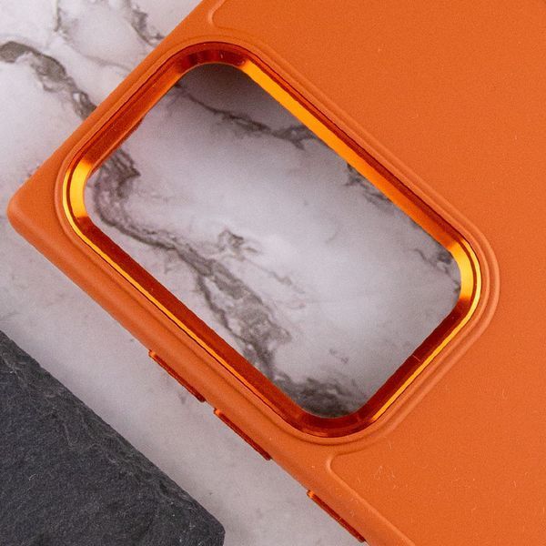 TPU чохол Bonbon Metal Style для Samsung Galaxy S24 Ultra Помаранчевий / Papaya 284986 фото