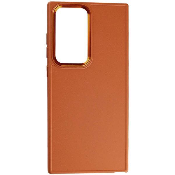 TPU чохол Bonbon Metal Style для Samsung Galaxy S24 Ultra Помаранчевий / Papaya 284986 фото