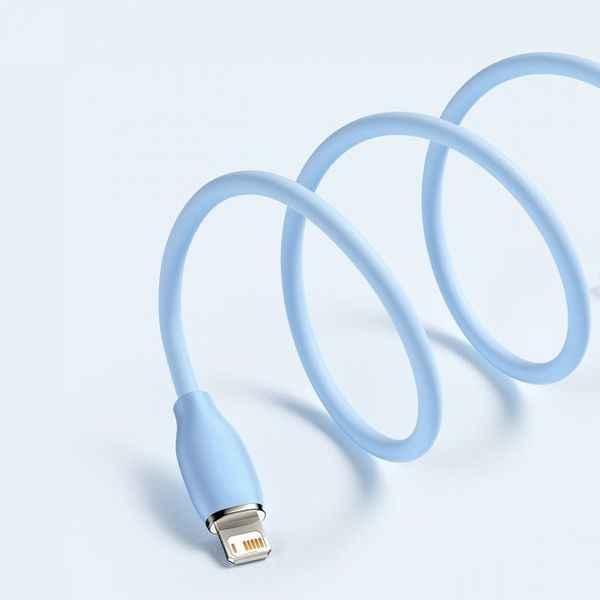 Кабель Baseus Jelly Liquid Silica Gel Fast Charging Data USB кабель USB To IP 2.4A 2m (CAGD000103) Blue 255213 фото