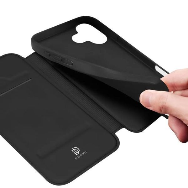 Чохол-книжка Dux Ducis з кишенею для візиток для Apple iPhone 17 (6.3") Чорний 393980 фото