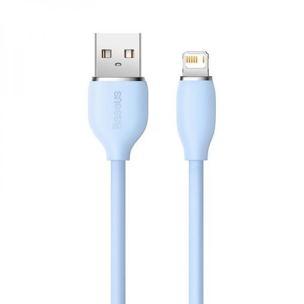 Кабель Baseus Jelly Liquid Silica Gel Fast Charging Data USB кабель USB To IP 2.4A 2m (CAGD000103) Blue 255213 фото