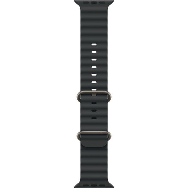 Ремінець Apple Watch Ocean Band Black - Natural Titanium Finish 44/45/46/49mm (MXTL3) 326372 фото