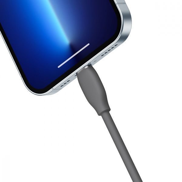 Кабель Baseus Jelly Liquid Silica Gel Fast Charging Data USB кабель USB To IP 2.4A 2m (CAGD000103) Blue 255213 фото