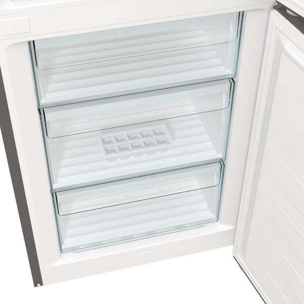 Холодильник з нижн. мороз. камерою Gorenje, 185х60х60см, 2 двері,203(99)л, А++, Total NF, Зона св-ті, Зовн. Диспл, нерж (NRK6192AXL4) 375754 фото
