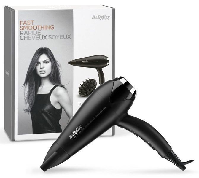 Фен Babyliss, 2200Вт, 3 режими, дифузор, іоніз-я, хол. обдув, чорний (D572DE) 369031 фото
