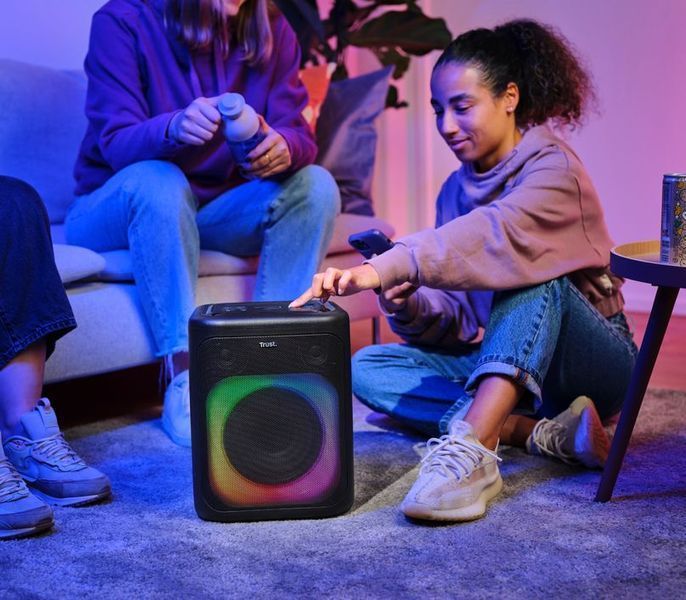 Портативна акустична система Trust Azura 50Вт, 1.0, ВТ 5.2, TWS, MP3, IPX4, RGB, Чорний 363350 фото