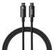 Cable Baseus Tungsten Gold Type-C To Type-C 240W (CAWJ040001) 1m Black 276756 фото 1