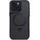 TPU+PC чохол Metal Buttons with MagSafe Carbon Ring для Apple iPhone 14 / 13 (6.1") Чорний 321365 фото 2