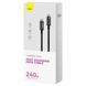Cable Baseus Tungsten Gold Type-C To Type-C 240W (CAWJ040001) 1m Black 276756 фото 7