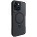 TPU+PC чохол Metal Buttons with MagSafe Carbon Ring для Apple iPhone 14 / 13 (6.1") Чорний 321365 фото 1