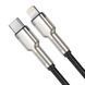 Кабель Baseus Cafule Metal Data USB кабель Type-C to iP PD 20W 2m (CATLJK-B01) Black 212256 фото 9