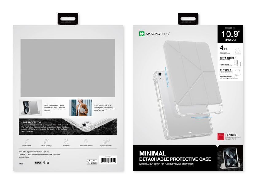 Чохол-книжка iPad Air 11 (2024) / Air 5,10.9 (2022) AmazingThing Minimal Case (IPADAIRMINGY) Grey 341328 фото