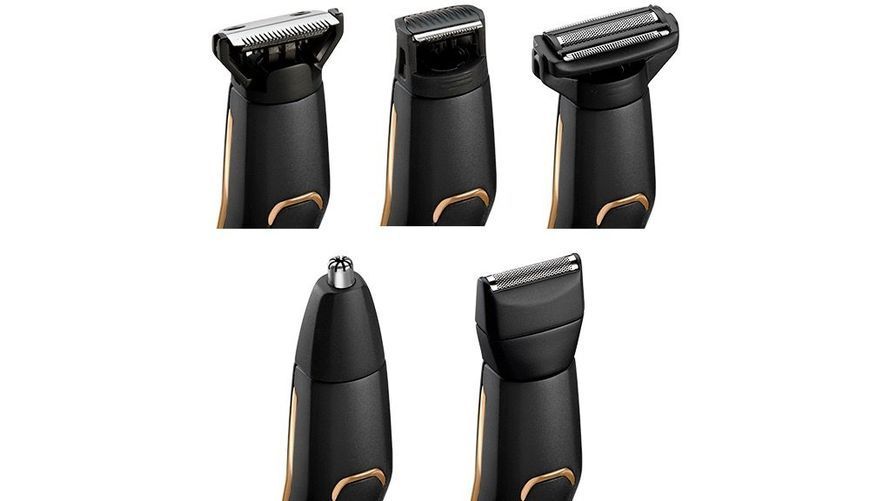Набір для стрижки Babyliss, для бороди, вусів, голови, носа і тіла, акум., вібраційний мотор, насадок-10, сталь, чорний (MT860E) 373197 фото