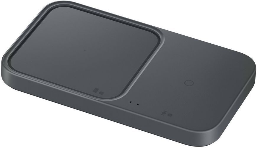 Зарядний пристрій бездротовий Samsung Duo 15Вт з блоком живлення, сірий темний (EP-P5400TBEGEU) 370505 фото