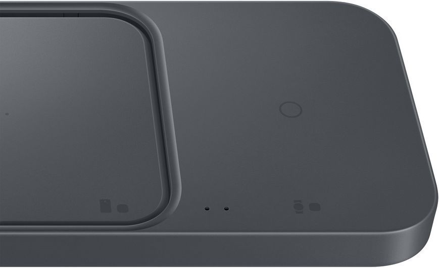 Зарядний пристрій бездротовий Samsung Duo 15Вт з блоком живлення, сірий темний (EP-P5400TBEGEU) 370505 фото