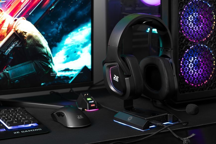 Гарнітура ігрова 2E GAMING HG340, 7.1, USB-A, RGB, 2м, чорний (2E-HG340BK-7.1) 362146 фото