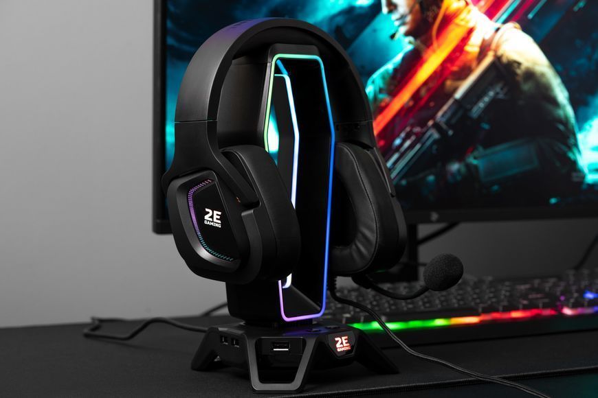 Гарнітура ігрова 2E GAMING HG340, 7.1, USB-A, RGB, 2м, чорний (2E-HG340BK-7.1) 362146 фото
