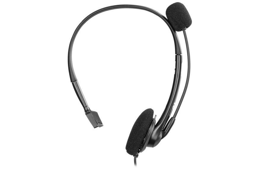 Гарнітура ПК моно On-ear 2E CH11 USB, omni-mic, 2м, чорний (2E-CH11MU) 364287 фото