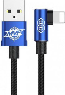 Кабель Baseus MVP Elbow Type USB кабель USB For IP 2A 1m (CALMVP-03) Blue 260049 фото