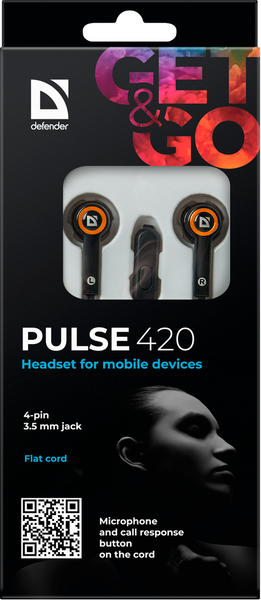 гарнітура DEFENDER Pulse 420 orange 306104 фото