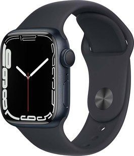 Смарт-годинник Apple Watch Series 7 GPS 41mm Midnight Aluminum Case With Midnight Sport Band (MKMX3) 217295 фото