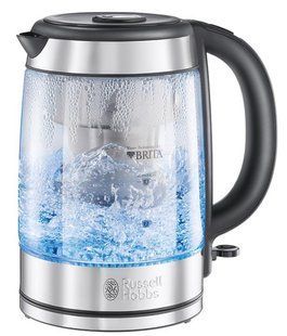 Електрочайник Russell Hobbs Clarity 1л, скло, чорний (20760-57) 372738 фото