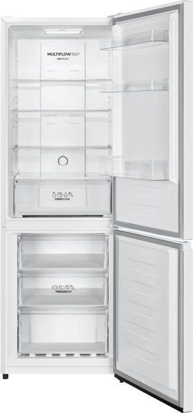 Холодильник з нижн. мороз. камерою Gorenje, 178,5x59,5x59см, 2 двері, 207(80)л, А++, NF+, Зона св-ті, Внутр. Диспл, Білий (NRK6182PW4) 379823 фото