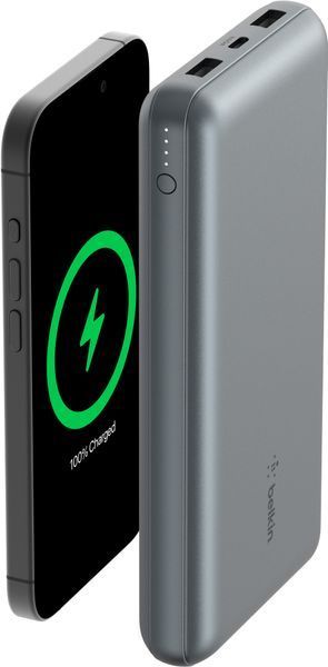 Акумулятор портативний літій-іонний Power Bank Belkin 10000мА&middot;год, 15Вт, 2хUSB-A/USB-C, чорний (BPB011BTBK) 367672 фото