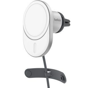 Автомобільний тримач смартфона Belkin MagSafe Qi2 бездротова зарядка, чорний (WIC008BTGR-V2) 369463 фото