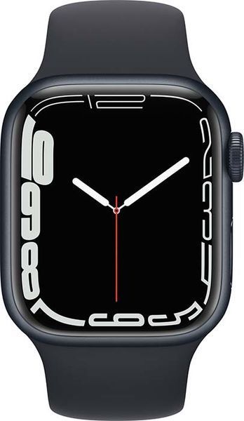 Смарт-годинник Apple Watch Series 7 GPS 41mm Midnight Aluminum Case With Midnight Sport Band (MKMX3) 217295 фото