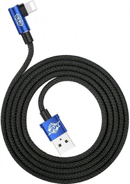 Кабель Baseus MVP Elbow Type USB кабель USB For IP 2A 1m (CALMVP-03) Blue 260049 фото