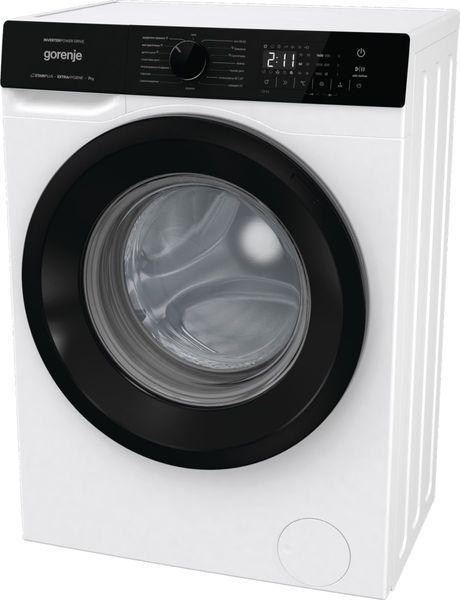 Пральна машина Gorenje фронтальна, 7кг, 1400, A+++, 47см, дисплей, пар, інвертор, білий 384770 фото
