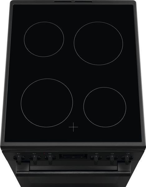 Плита Electrolux електрична склокерамічна, 57л, 50x60см, дисплей, конвекція, чорний матовий (LKR520275K) 375338 фото