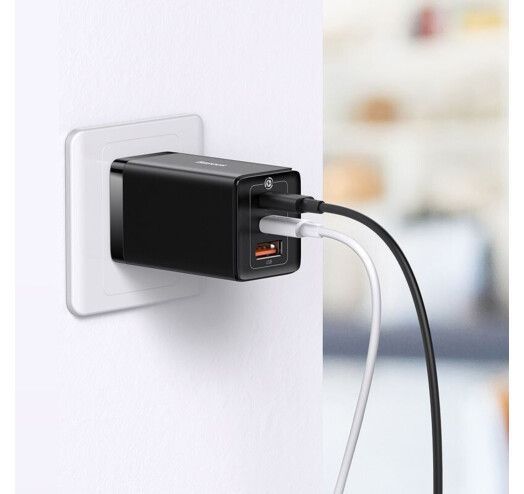 Зарядний Пристрій Baseus GaN5 Pro 65W 2C+U (CCGP120201) Чорний 267047 фото