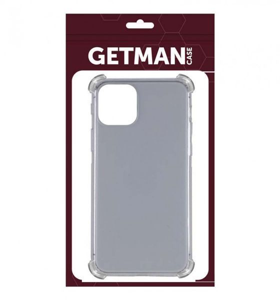 TPU чохол GETMAN Ease logo посилені кути для Apple iPhone 12 Pro Max (6.7") Сірий (прозорий) 222537 фото