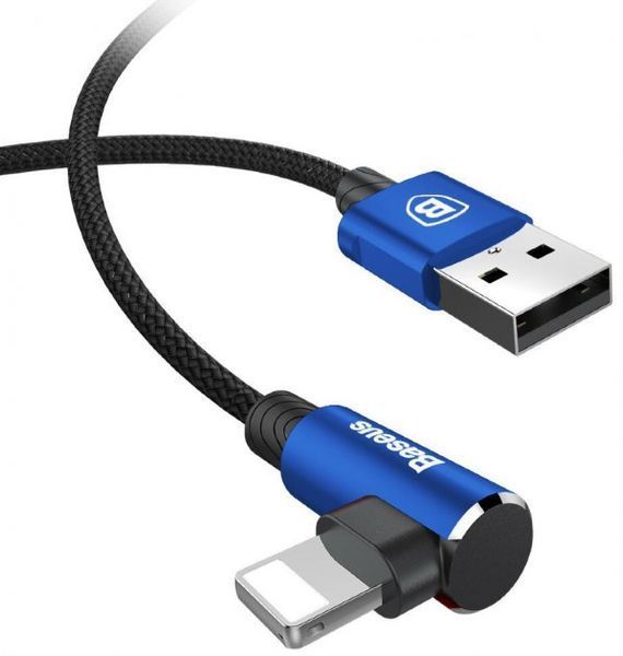 Кабель Baseus MVP Elbow Type USB кабель USB For IP 2A 1m (CALMVP-03) Blue 260049 фото