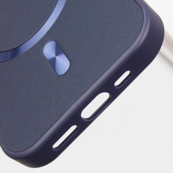 Шкіряний чохол SnapCase with MagSafe для Apple iPhone 14 Pro (6.1") Dark Blue 328993 фото