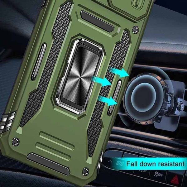 Ударостійкий чохол Camshield Army Ring для Apple iPhone 11 (6.1") Оливковий / Army Green 283567 фото