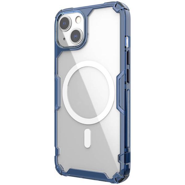 TPU чохол Nillkin Nature Pro Magnetic для Apple iPhone 15 (6.1") Синій (прозорий) 278379 фото