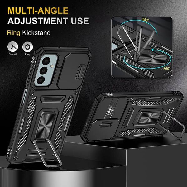 Ударостійкий чохол Camshield Army Ring для Samsung Galaxy A05s Чорний / Black 283634 фото