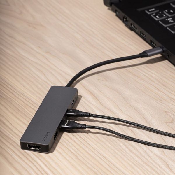 Type-C-Хаб Proove Iron Link 5 in 1 (2*Type-C + 2*USB3.0 + HDMI) (HBIL00222024) Silver 316259 фото